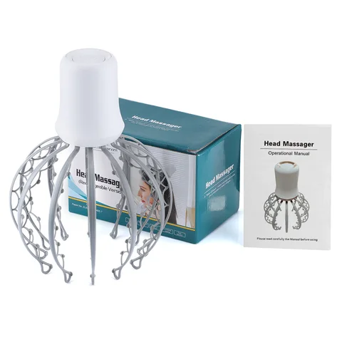 Electric Head Massager Vibration Massage Detachable 12 Massage Claws Massage Scalp Relieve Head Fatigue Portable Massage