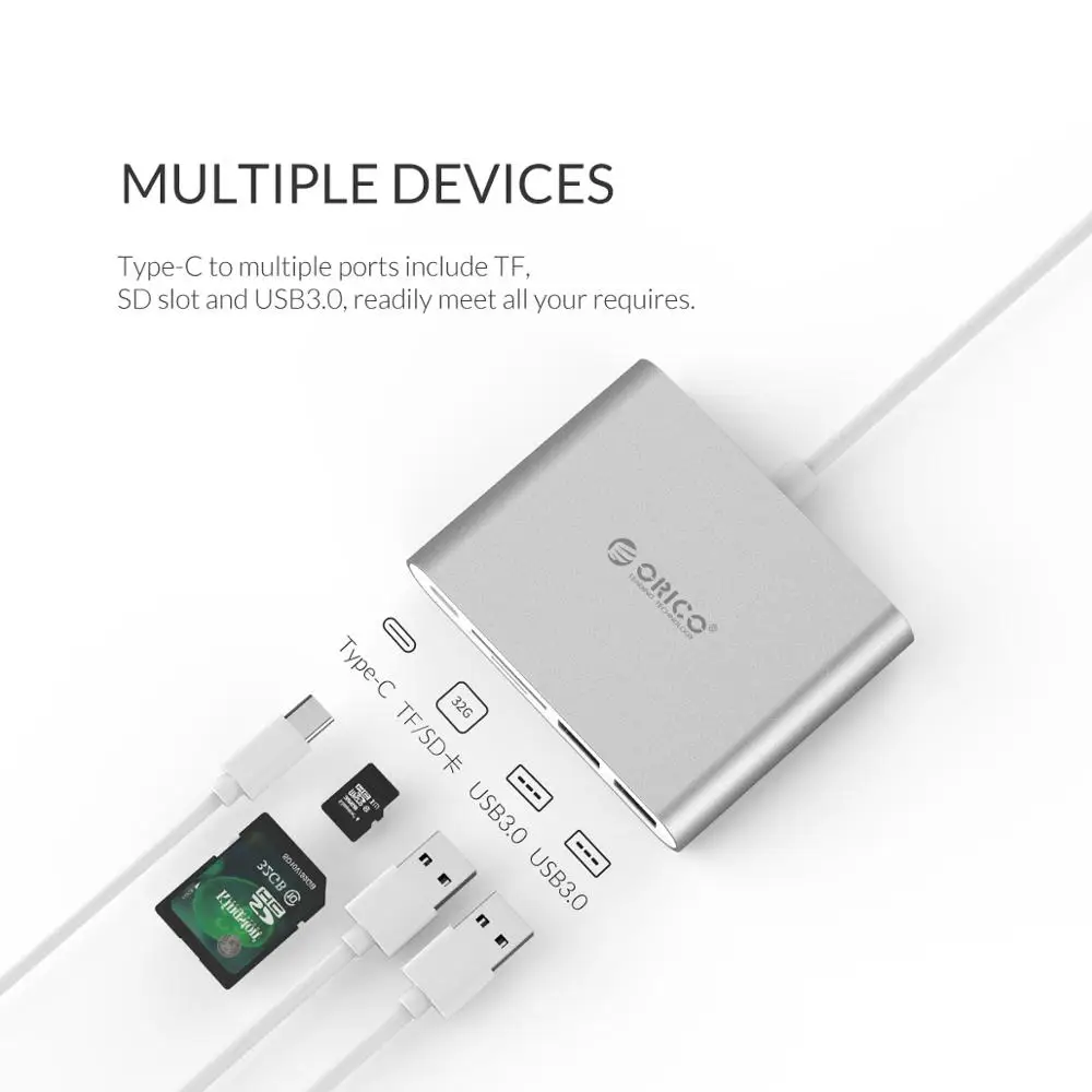 Usb концентратор ORICO с разъемом USB C на HDMI VGA PD зарядная док станция для MacBook Pro/Huawei