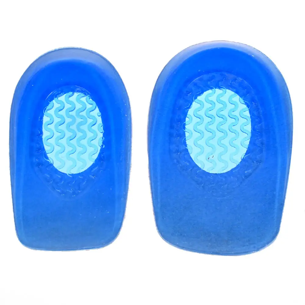 1pair Men Women Silicone Gel Heel Cushion Insoles Soft Spur Support Shoe Pad Relief Foot Pain Protectors High Heel Inserts
