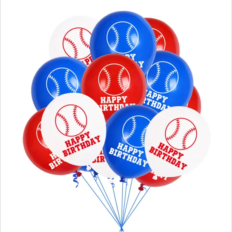 18PCS Baseball Party Set 12 Inch Latex Balloon Sports Theme Baby Shower Birthday Decoration | Дом и сад