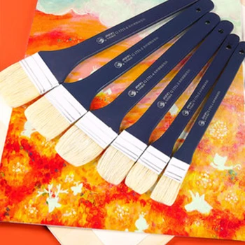 

Marie's brand bristle long pole acrylic oil painting board brush aluminum tube black pole oil painting set brush accessorie