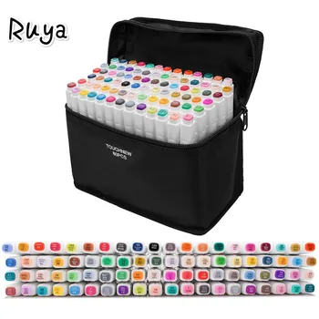 

Touchfive Markers Sets for drawing painting sketch marker 24/30/48/60/80/168 Colors for School Art Supplies stabilo brush pen