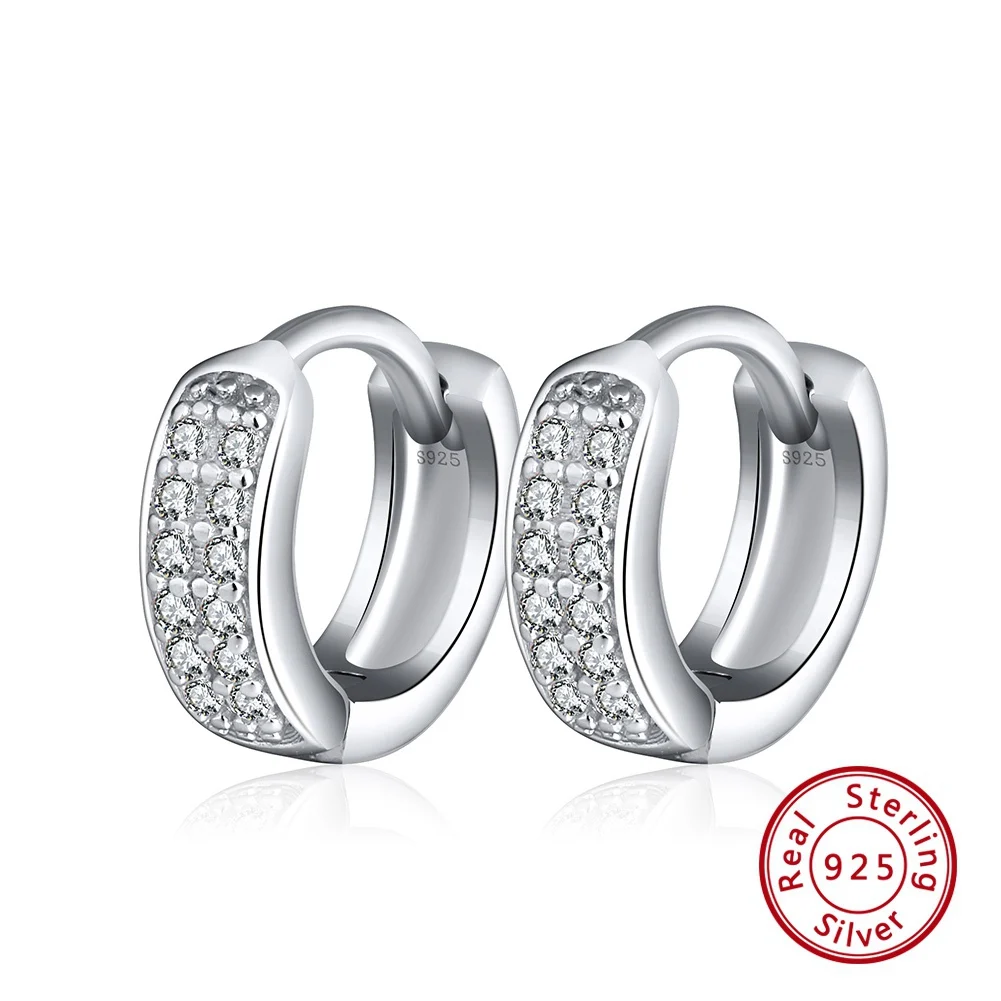 SE102 ORSA JEWELS Настоящее 925 пробы серебряные женские серьги маленький круг 10 мм Серебряный цвет трендовые женские свадебные ювелирные изделия SE102 - Цвет камня: SE102