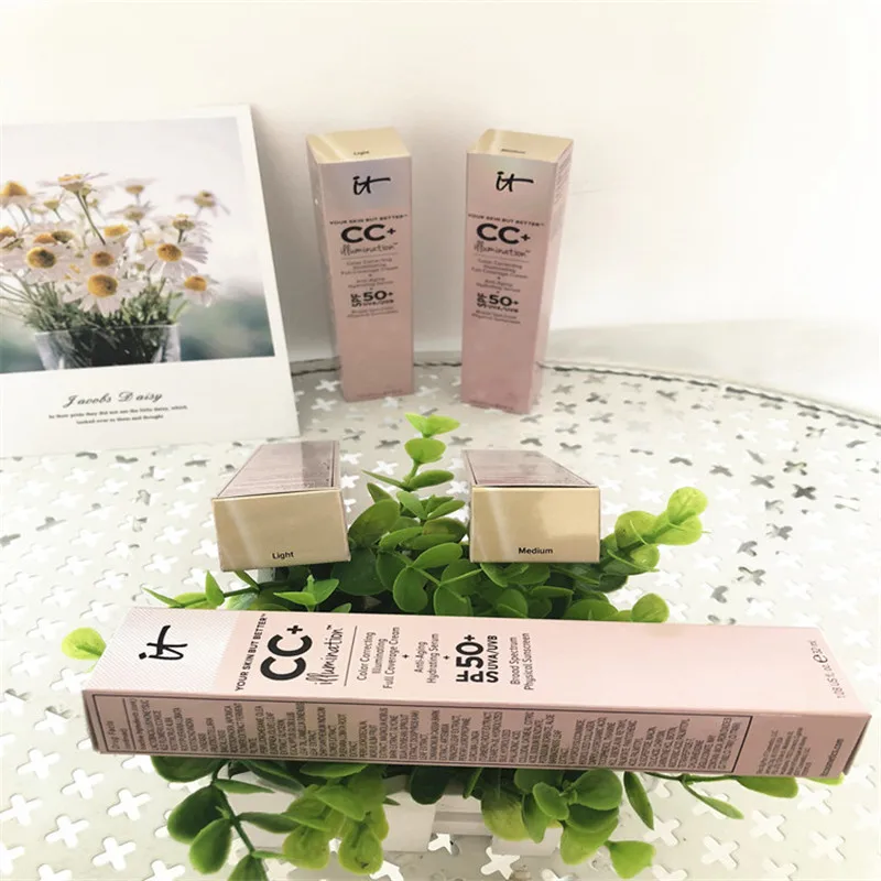 Прямая поставка консилер для лица Косметика CC+ крем освещение SPF 50 полное покрытие средний Светильник скрытый корректор пятен Косметика для макияжа