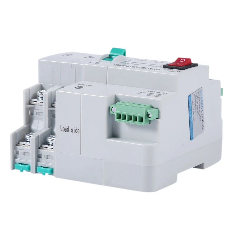 

New-Dual-Power Automatic Transfer Switch 2P 100A Household 35mm Rail Installation