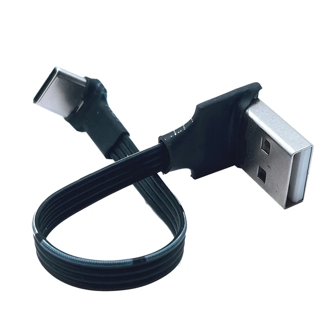 Ultra-thin elbow type-c data cable wire USB2.0 double elbow