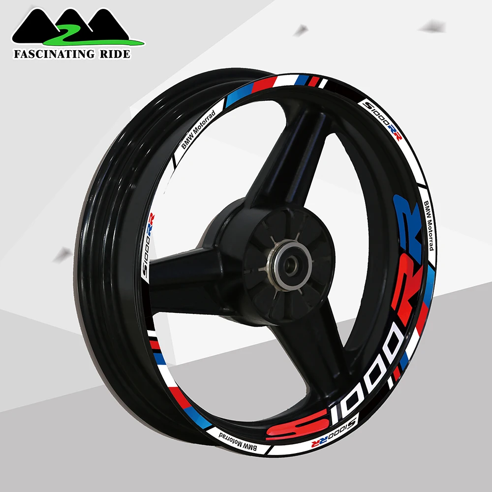 Used for customizing inner rim of BMW 1000RR motorcycle before and
after refitting wheel sticker, waterproof and reflective rim
