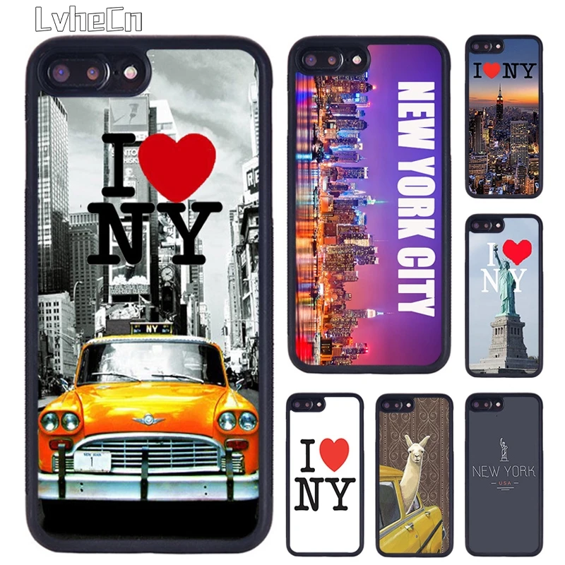LvheCn Dark Night New York City phone Case For iPhone 5 6S 7 8 Plus 11 12 Pro X XR XS Max Samsung galaxy S6 S7 S8 S9 S10 plus | Мобильные