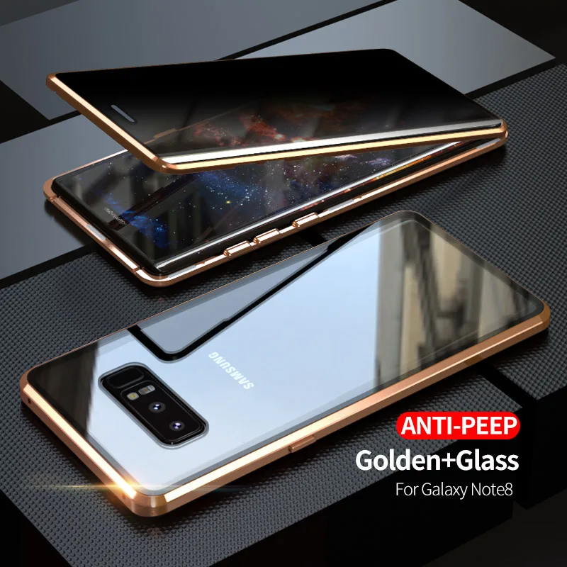Высококачественный металлический чехол для samsung Galaxy Note 10/Plus/Note 9/Note 8, роскошный чехол из закаленного стекла