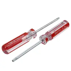 2 шт. красные прозрачные нескользкие рукоятки 4 мм магнитный наконечник T25 безопасности отвертки torx