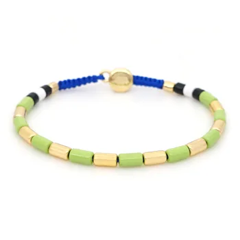 

Boho ins Fashion Bohemian Trendy Colors Bracelets for Women Rainbow Mixed Color Retention Female Women Girls Small Beaded 2020