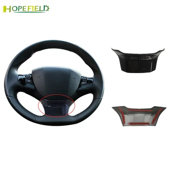 

1pcs ABS gloss black Steering wheel Sticker wrap cover trim accessories for peugeot 308 SW T9 2014-2019 3008 2016 2017 2018