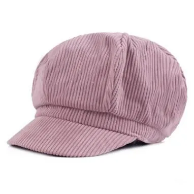 SHALUOTAOTAO осенне-зимняя элегантная женская бейсболка с колпаком для газетчика модная дикая Складная восьмиугольная шапка трендовая женская брендовая шапка для отдыха - Цвет: Purple