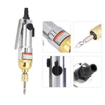 

1/4in Pneumatic Air Screwdriver Straight Hand Industrial Reversible Screw Driver Pneumatic Tools 9000rpm CLH@8