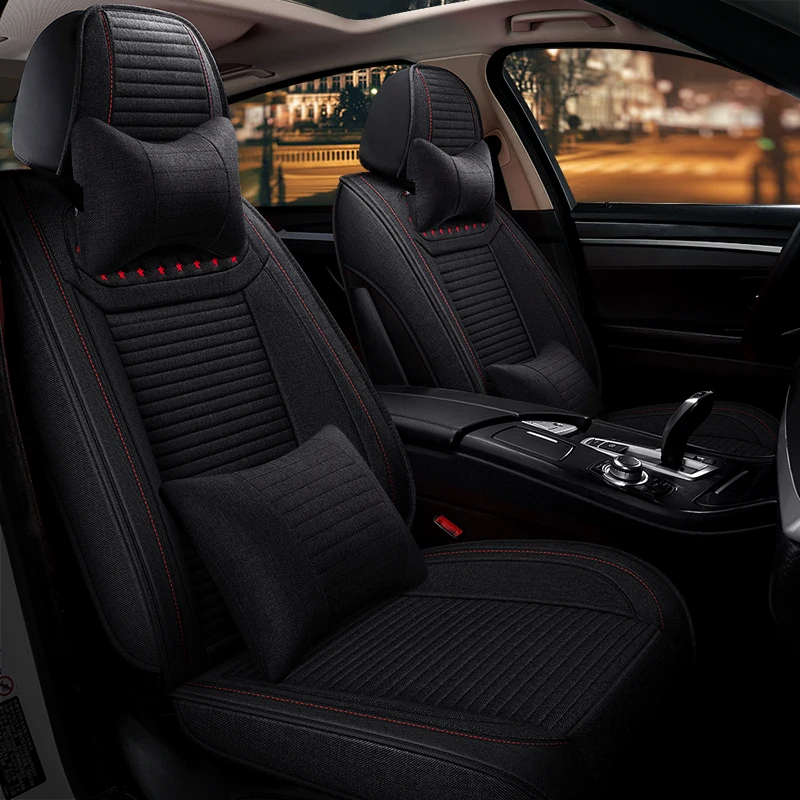 Full Coverage flax fiber car seat cover auto seats covers for Geely gc6 mk geely atlas Full Coverage flax fiber car seat cover auto seats covers for Geely gc6 mk geely atlas