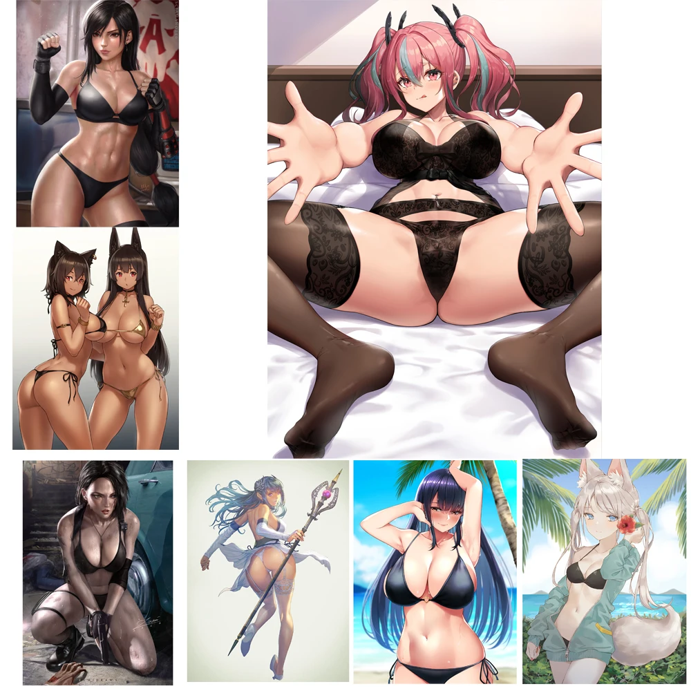 Anime-Poster-Sexy-Mural-Modern-Canvas-Decorative-Painting-Frameless-Art-Printing-Home-Decorative-Painting