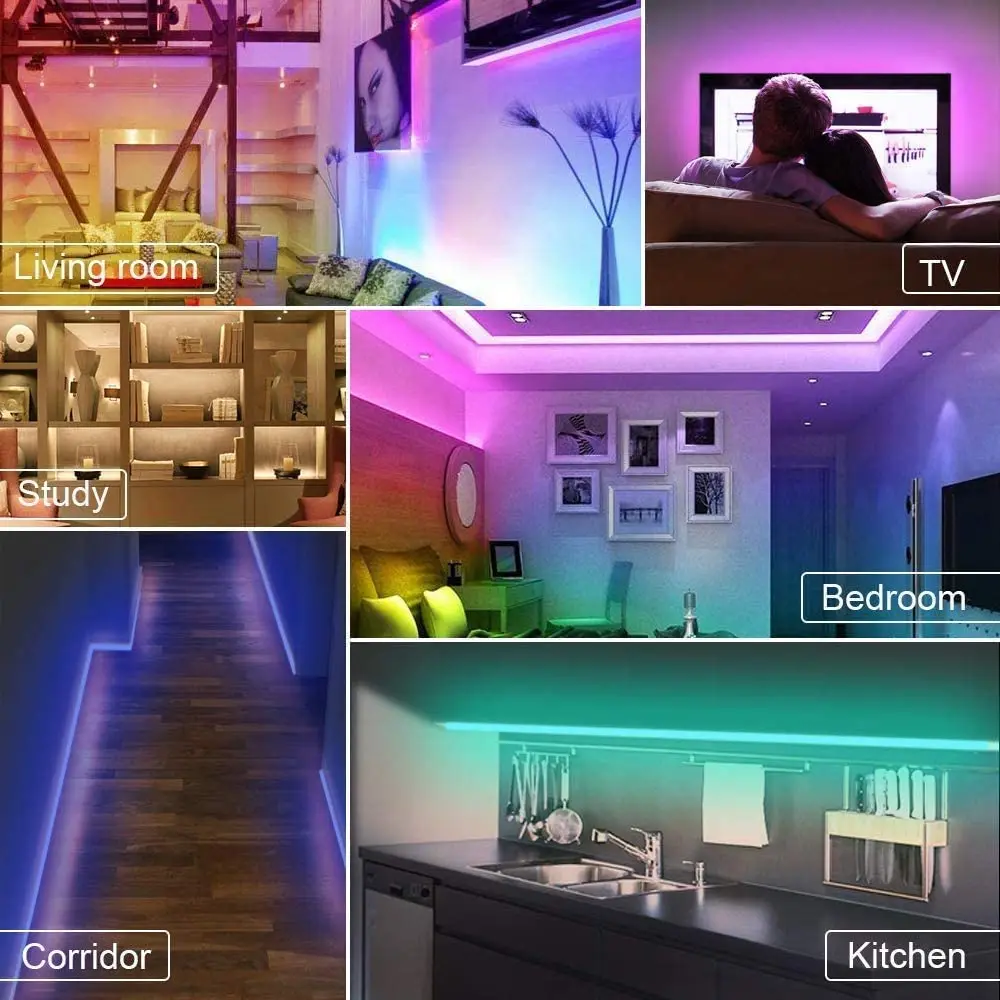 Светодиодные RGB лампы 15 м 5 10 светодиодный светодиодные для кухонного шкафа дома