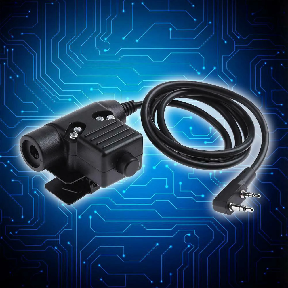 U94 PTT Headphone Accessory Black Z TAC Radio Standard Walkie Talkie Clip On Portable Military Adapter Button Switch Hunting