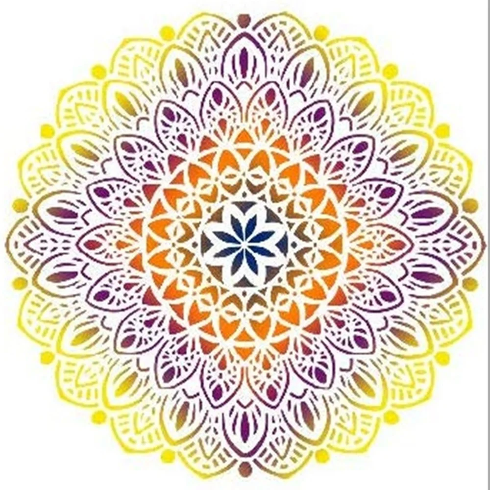 DIY Craft Layering Mandala трафареты для краски на деревянной стене искусство альбом