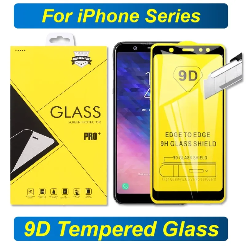 100 шт. защитное стекло 9D для iPhone 12 Mini 11 Pro Max 8 7 Plus 6 SE2 XS MAX XR X | Мобильные телефоны и
