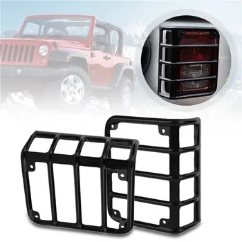 

2pcs Auto Car Tails Light Rear Lamp Cover Protecting Lights Guards For Jeep For Wrangler 07-16 Compatible Car Accessories