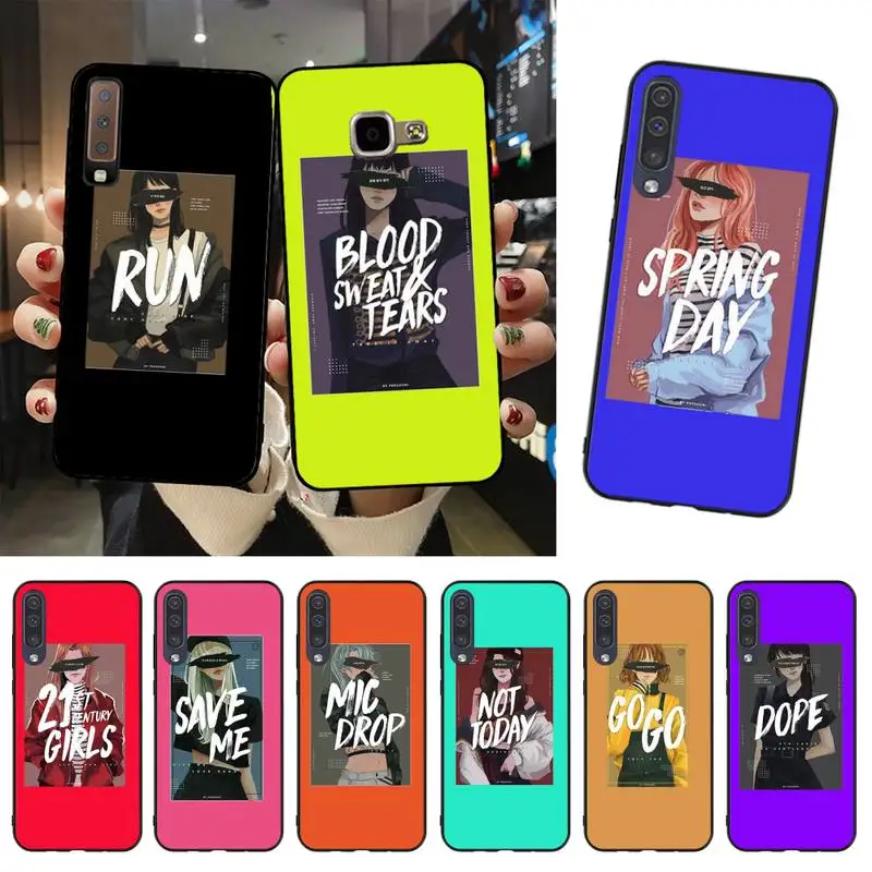 Чехол для телефона Babaite pepakomi Bts идеальный черный корпус корпуса Samsung A51 A71 A40 A50 A70 A10