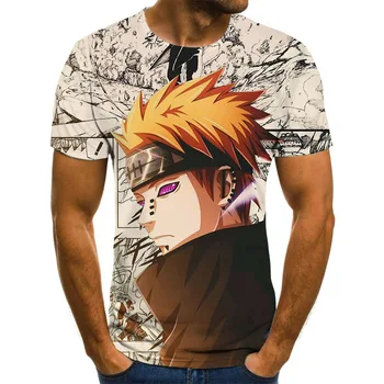 

Anime Harajuku Men's T-shirt Men's Naruto Theme Top Anime 3DT-Shirts Summer Fashion Boys Clothing Large Size Streetwear