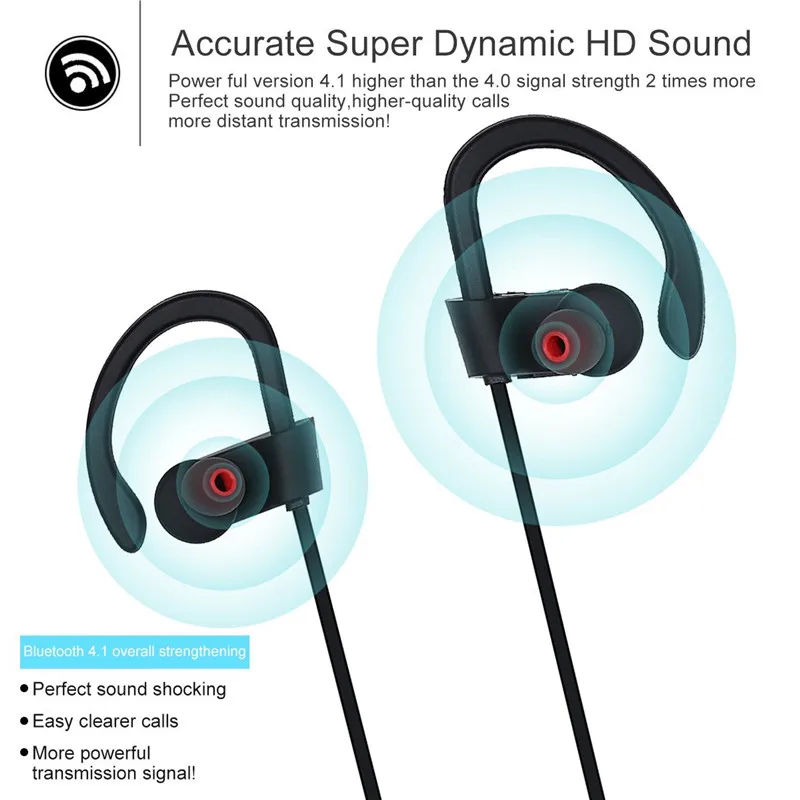 Bluetooth Headphone For iPhone 11 Pro Max XR X 8 7 6 Stereo Fitness Sport Wireless Earphone For Samsung Note 10 10 S10 Headset