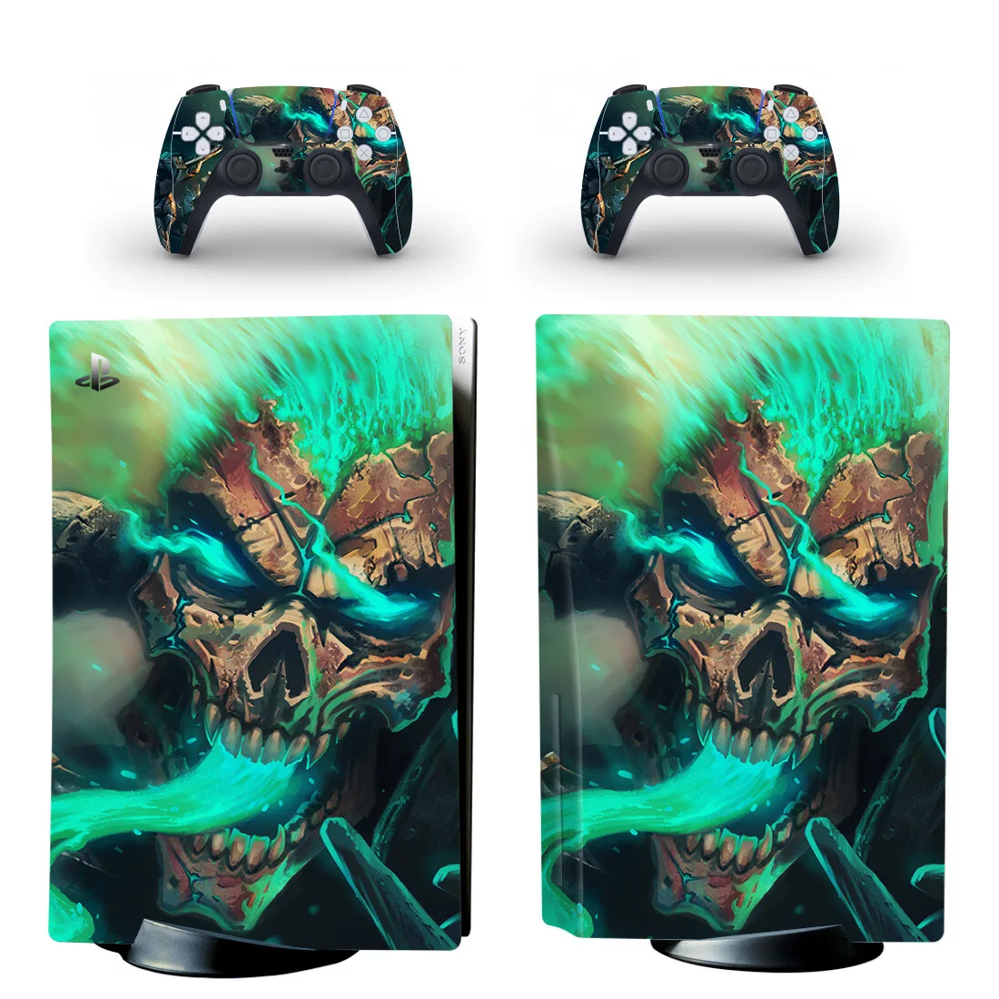kwmobile Sticker compatible avec Sony Playstation 5 Disc Edition - Protection adhésive pour consoles - Autocollant en PVC noir