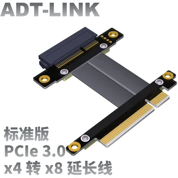

PCI-E x8 To x4 extension cable 8x PCIe 3.0 network card NVMe SSD 4x to 8x adapter PCI-Express Cables Flexible Flat Cable
