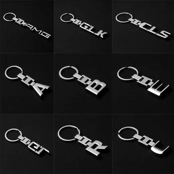 

Key Rings For Mercedes Benz CLS GL GLK GLC ML SLK GLA GLE A B C E S R 3D Car Keychain Metal Keyring Key Chain Rings Keychains