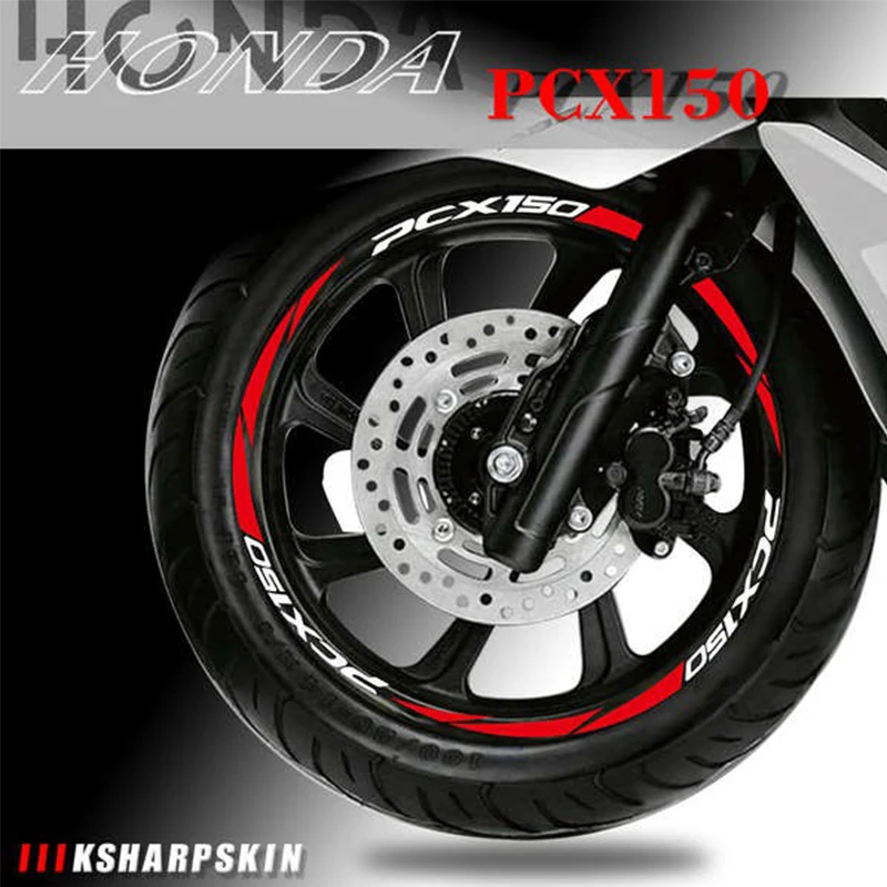 For Honda PCX150 Tire Reflective Sticker Wheel Personality Waterproof Sticker Wheel Decal Stickers Motorcycle Accessories