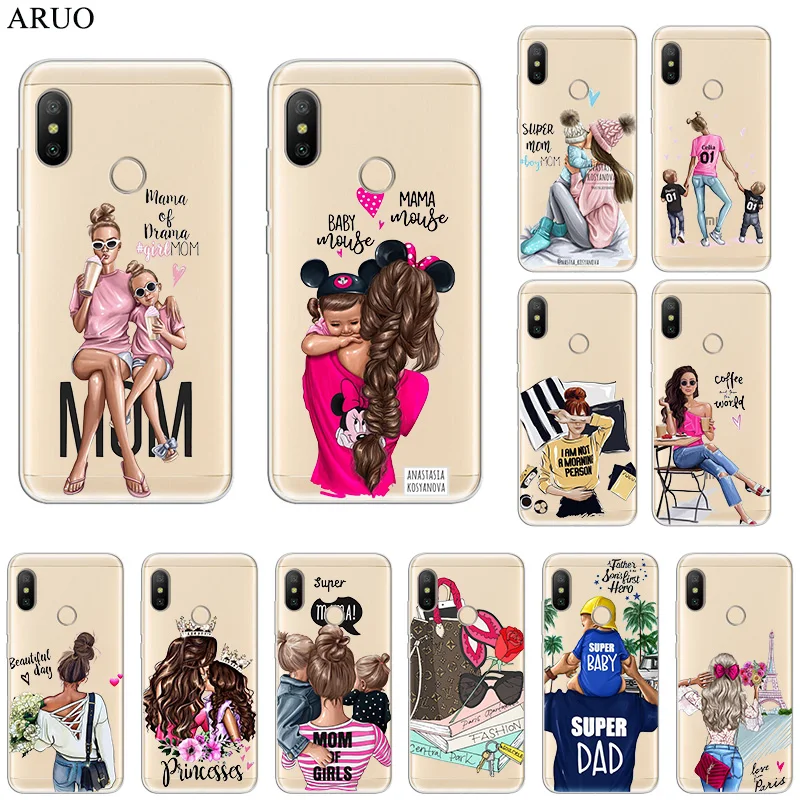 

SOFT TPU cover for Redmi 7 Note8 8Pro K20 S2 K20Pro 6A 7A Queen Princess Super MaMa girl phone cases for redmi Note 7 6Pro 5Plus