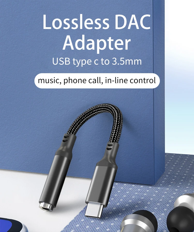 

USB Type C to 3.5mm Jack DAC Adapter USB-C Type-C to 3.5 mm Headphone Audio Aux Cable For Xiaomi Mi 10 9 OnePlus 8 7 Pro Pixel