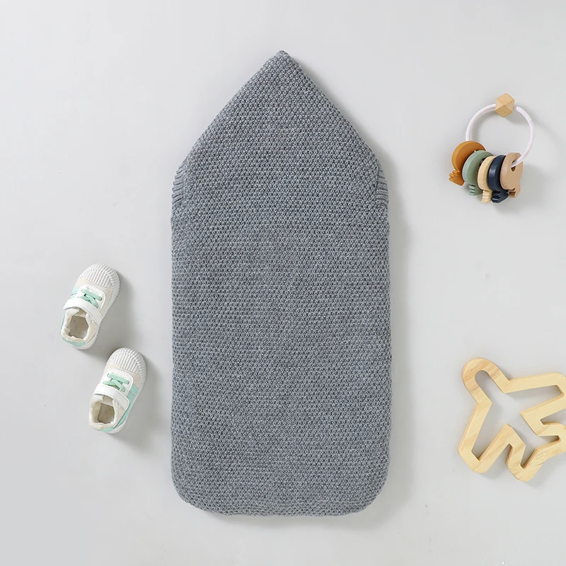 Baby Sleeping Bags Knitted Winter Newborn Girls Boys Sleep Sack Solid Toddler Infant Stroller Wrap Swaddle Envelopes Fall Soft