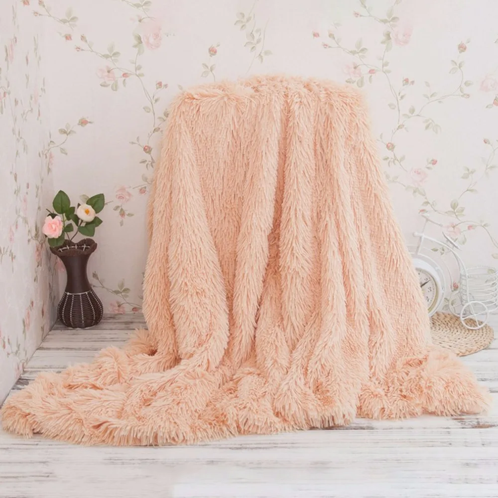 Multifunctional 130x160cm Plush Blanket For Cozy Sofa Bed Air Conditioning Bedspreads Mantas Carpet Thicken Warm Throw Blanket