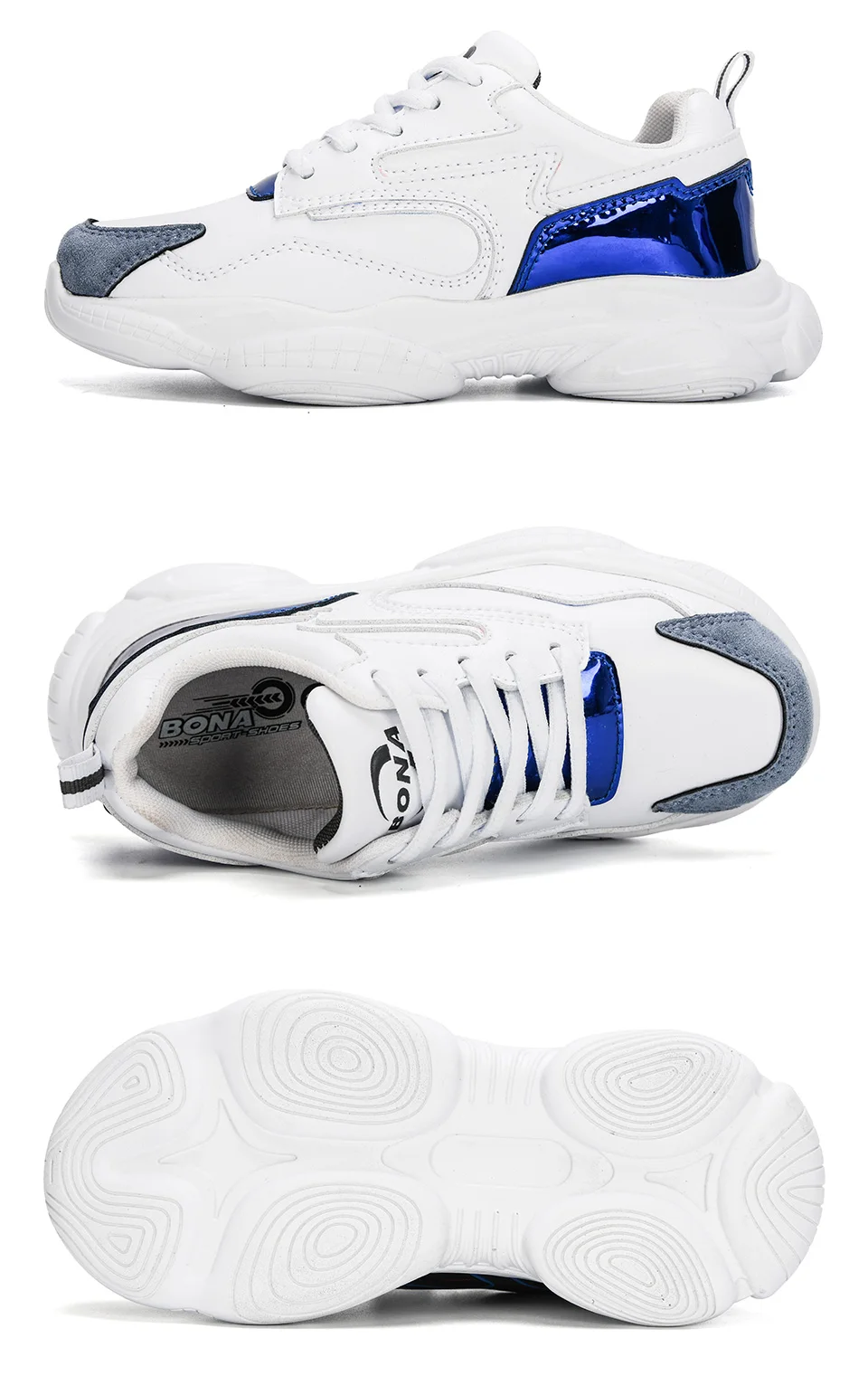 BONA 2020 New Designers Trendy Children Sneakers Sport Shoes Child Leisure Trainers Casual Footwear Kids Outdoor WAlking Shoes
