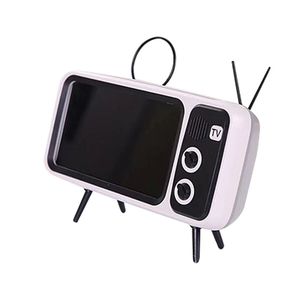 Ретро ТВ мини портативный бас-Колонка Bluetooth держатель мобильного телефона