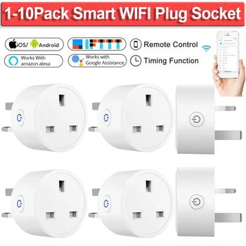 

Smart Plug WiFi Outlet Mini Plug Works with Amazon Alexa Google Home IFTTT Wireless Smart Socket Remote Control Timer Switch D30