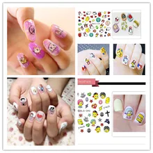 Водяная наклейка для ногтей лак для ногтей пластиковая наклейка Симпсоны/арахис/Pretty Girl Warrior