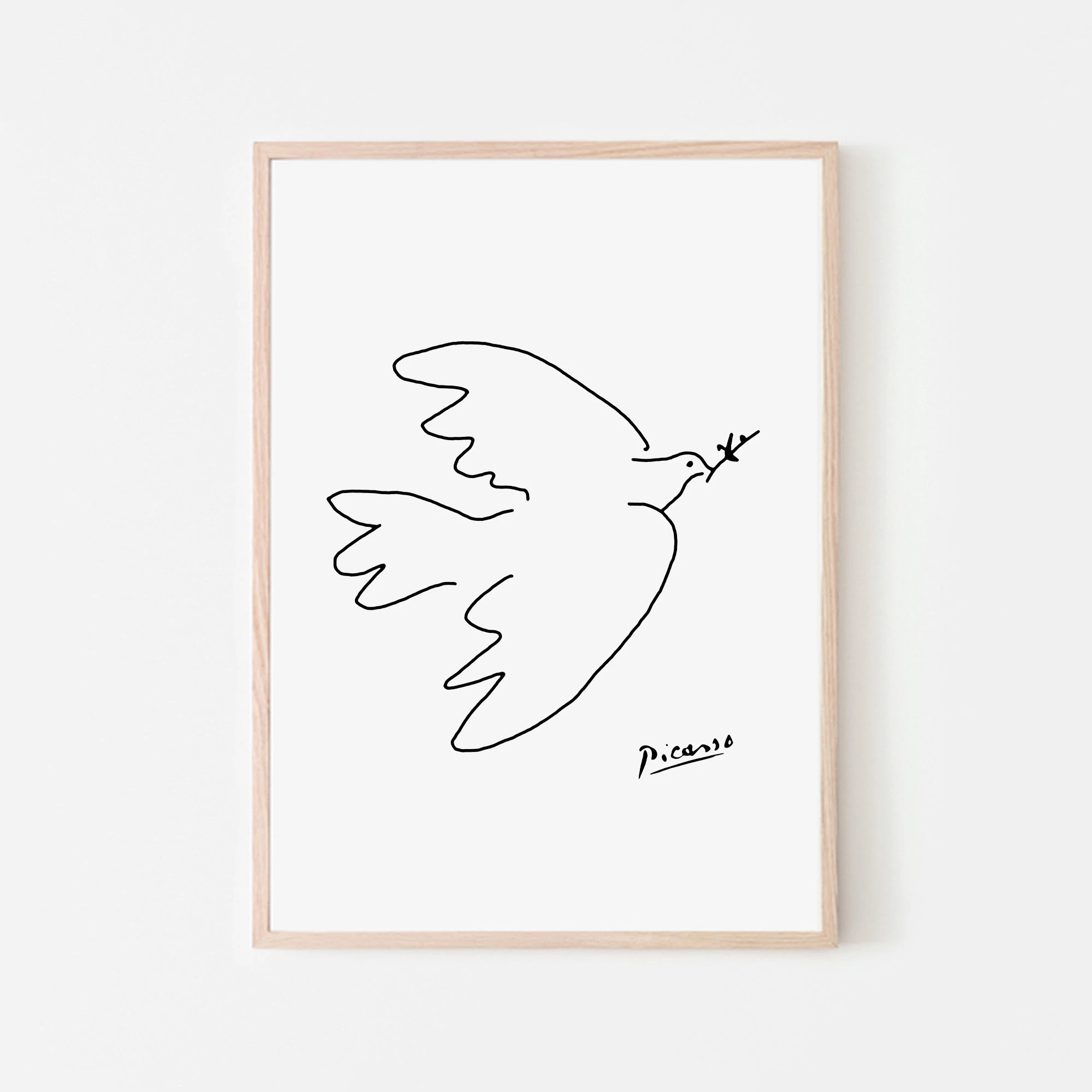 Colombe De La Paix Picasso à Imprimer Imprimé Picasso Colombe De La Paix, Affiche Murale, Dessin En Ligne,  Impression D'art Linéaire, Picasso Digital D - Peinture Et Calligraphie -  AliExpress