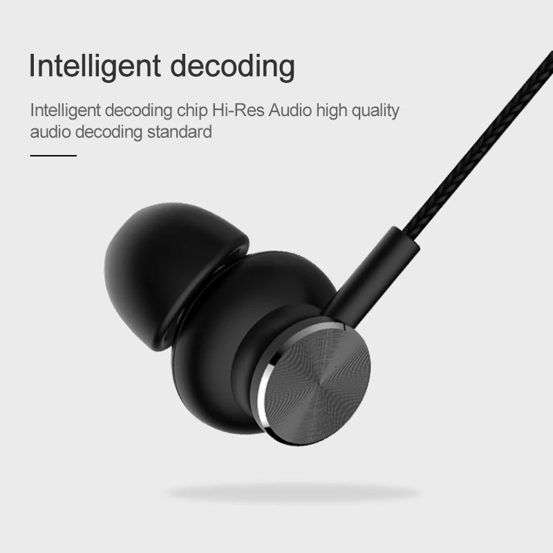 GS X1 1 2m Wired In Ear USB C Type C Interface Mega Bass HiFi Earphones with Mic
