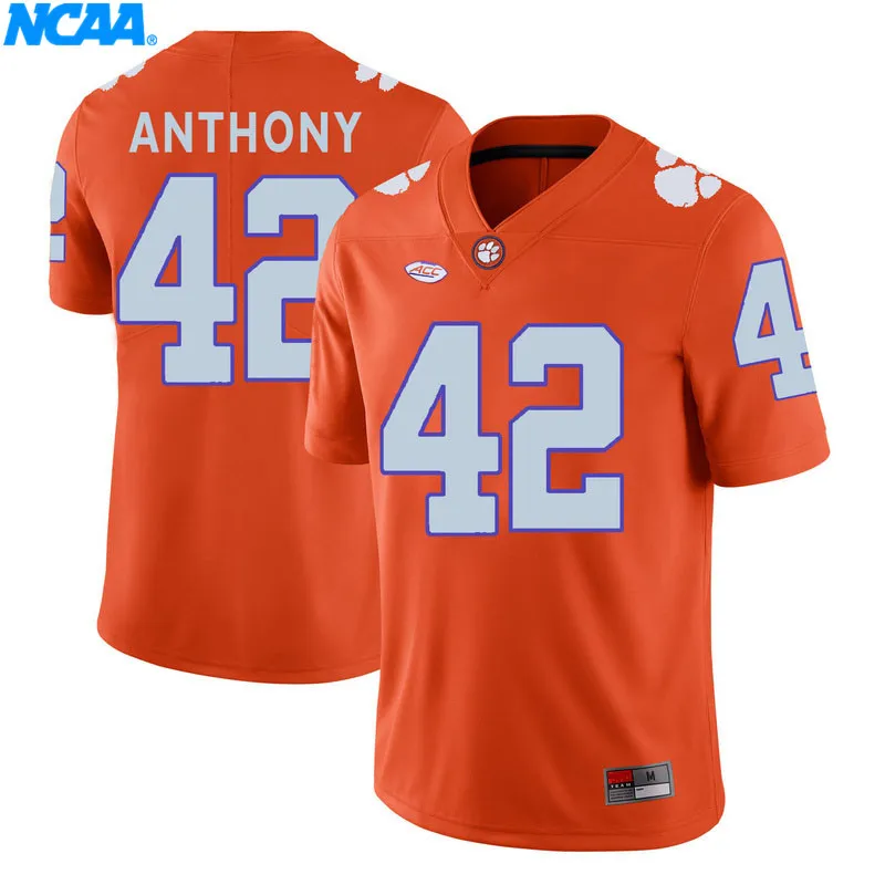 Новое поступление высокое качество Clemson Tigers Peake#19 Kearse#1 футболка колледжа Джерси S-XXXL