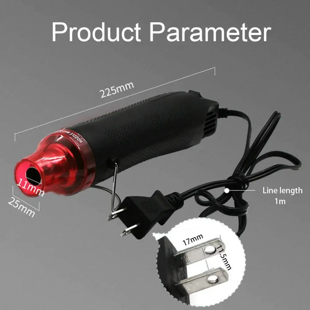 전문 에어브러시 원형 열풍 히터, DIY 소프트 클레이 공예, 전기 열풍 히트건, PC 랩 송풍기 히터, EU 플러그, 220V, 300W