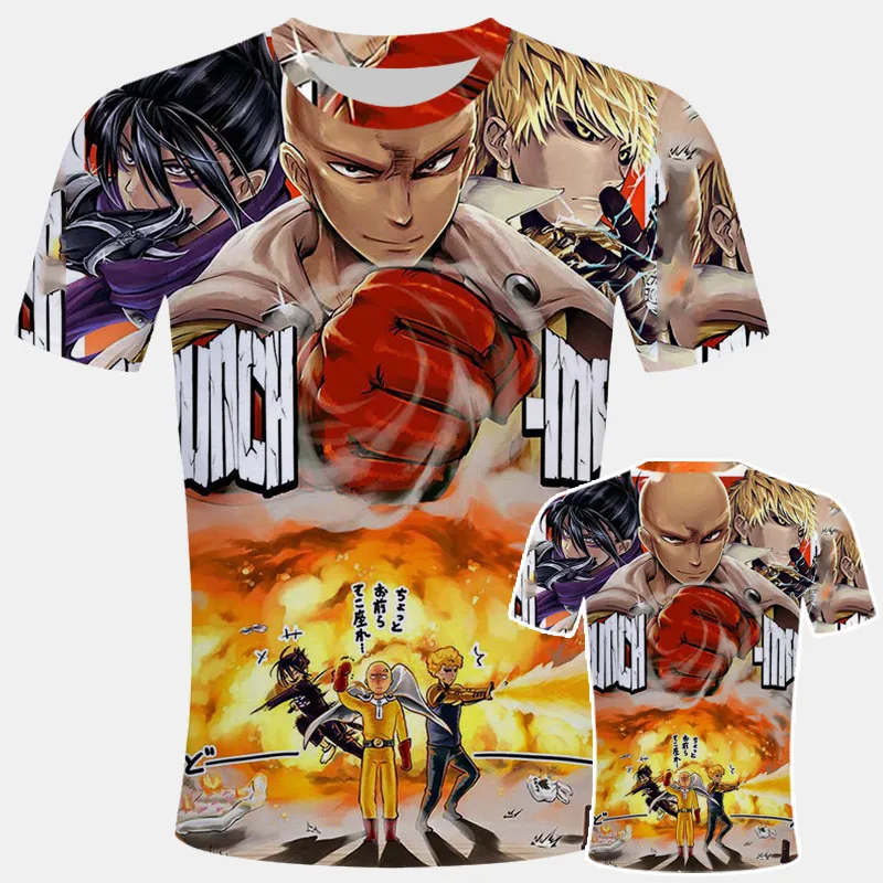 ANIME One Punch Man Printed Men T Shirt Fashion Cool Confortable Men's Tshirt Casual T-shirt for gym Men camisetas streetwear - Цвет: TX-5668