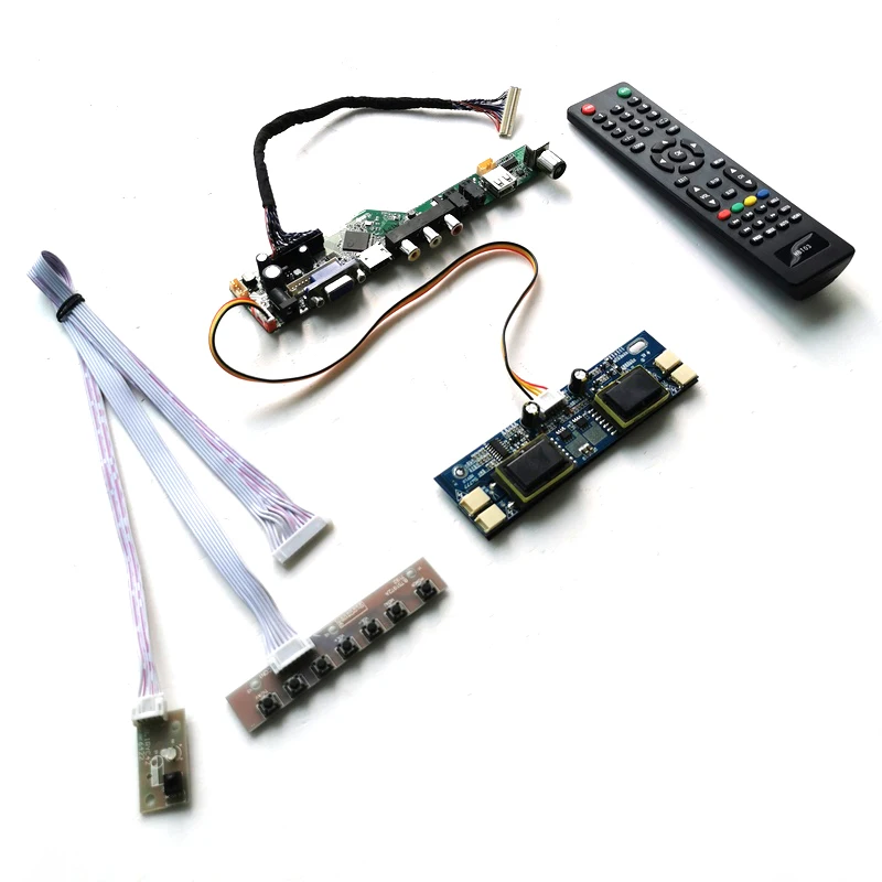 Подходит для CLAA190EA03/CLAA190EA05/HT190E01 VGA+ HDMI+ USB+ пульт дистанционного управления 1280*1024 4 с холодным катодом(CCFL) 1" LVDS 30-контактный стационарного персонального компьютера ЖК-дисплей плата контроллера DIY kit