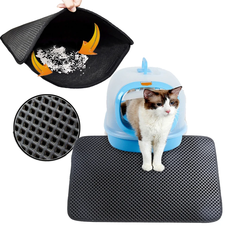 Double Layer Non-slip Sand Cat Pad Pet Cat Litter Mat Toilet