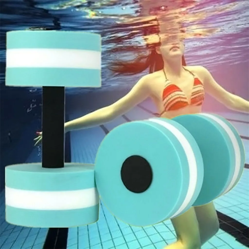 

1 pair of water dumbbell EVA foam dumbbell water sports fitness foam dumbbell handle swimming pool resistance exercise S8
