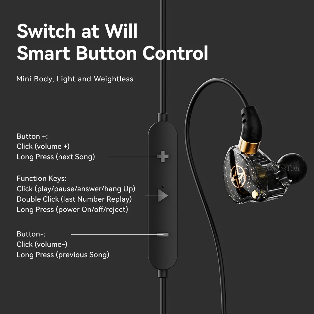 Premium Wireless Bluetooth Earbuds with Microphone and Noise Cancelling