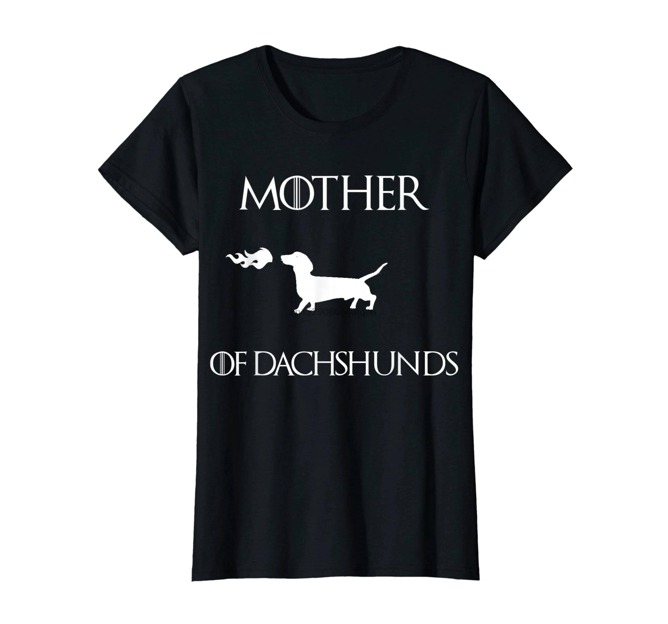 Mother of Dachshunds T-Shirt-Women's T-Shirt-Black | Мужская одежда